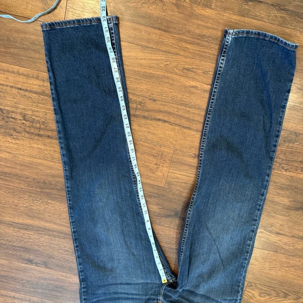 Wrangler Men's Blue Denim Jeans Straight Regular Fit Cotton Button Zip 38X34 - Picture 8 of 10